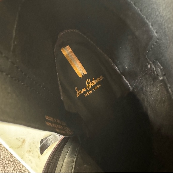 Sam Edelman Womens Thatcher Black Leather Square Toe Ankle Boots US 6.5 EUR 36.5 - Picture 7 of 8